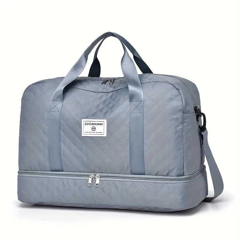 Luxury Large Capacity Duffel Bag – Versatile Shoulder & Crossbody Tote With Dry Wet Separation Pockets And Dual Side Pockets For Travel & Gym