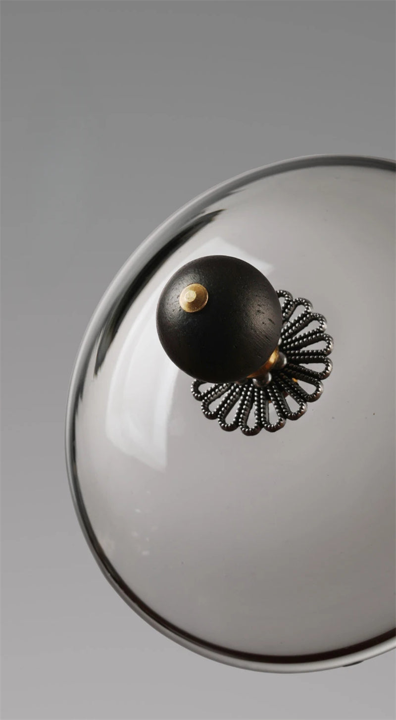 Double-Wall Glass Teapot with Wooden Handle