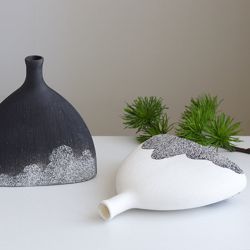 Artisan Mountain Landscape Ceramic Vase