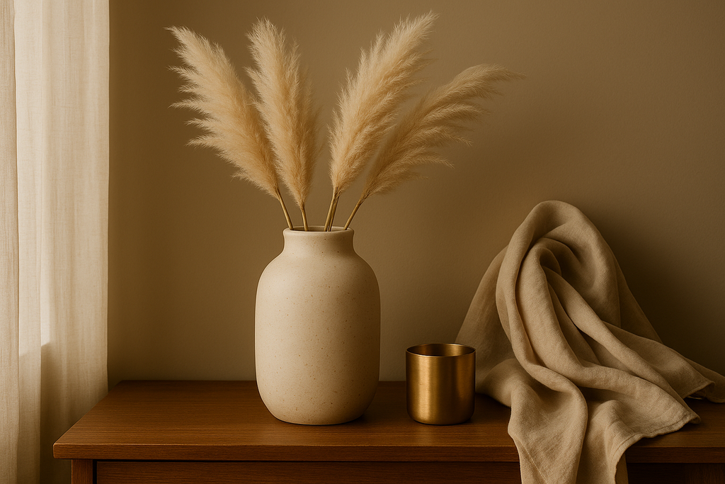 Handcrafted ceramic vase lifestyle photo