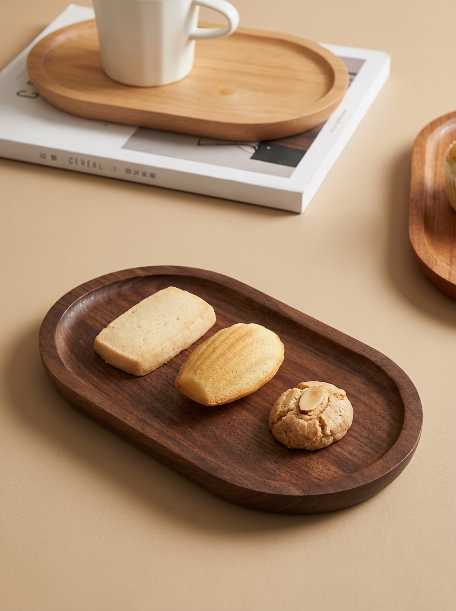 Solid Wood Oval Serving Tray