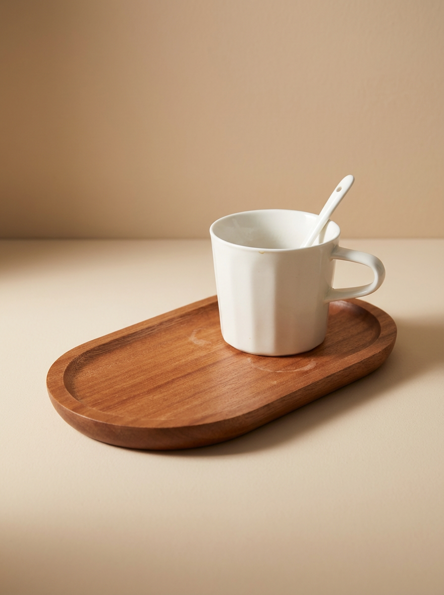 Solid Wood Oval Serving Tray