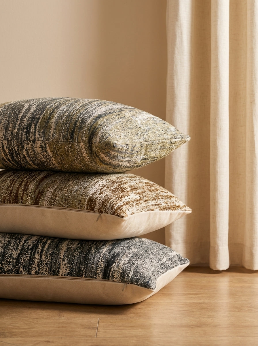 Textured Woven Throw Pillow Cover