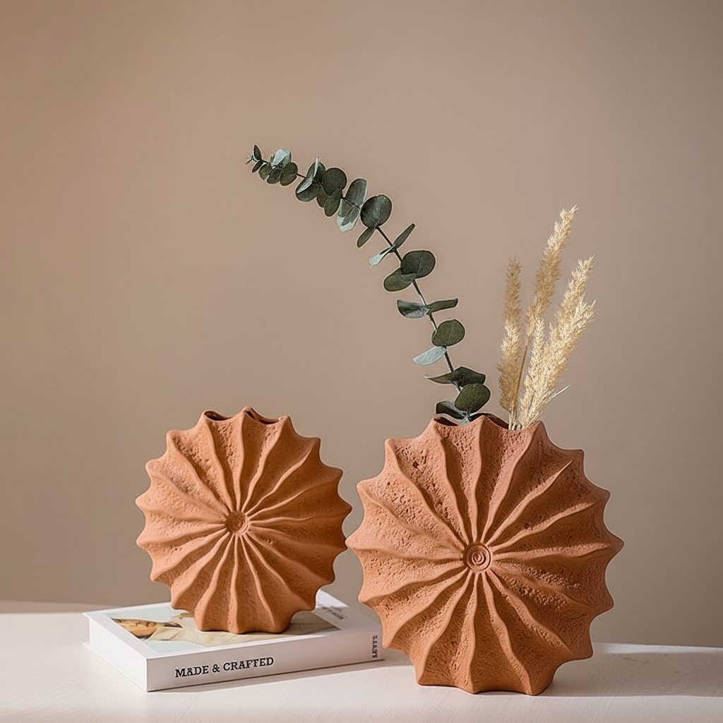 Refined artisanal vase scene