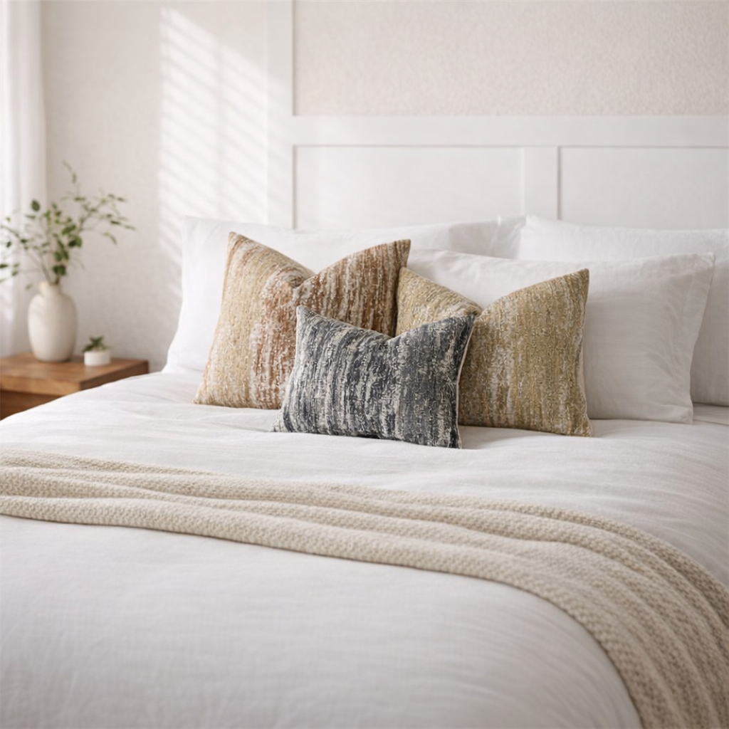 Textured Woven Throw Pillow Cover